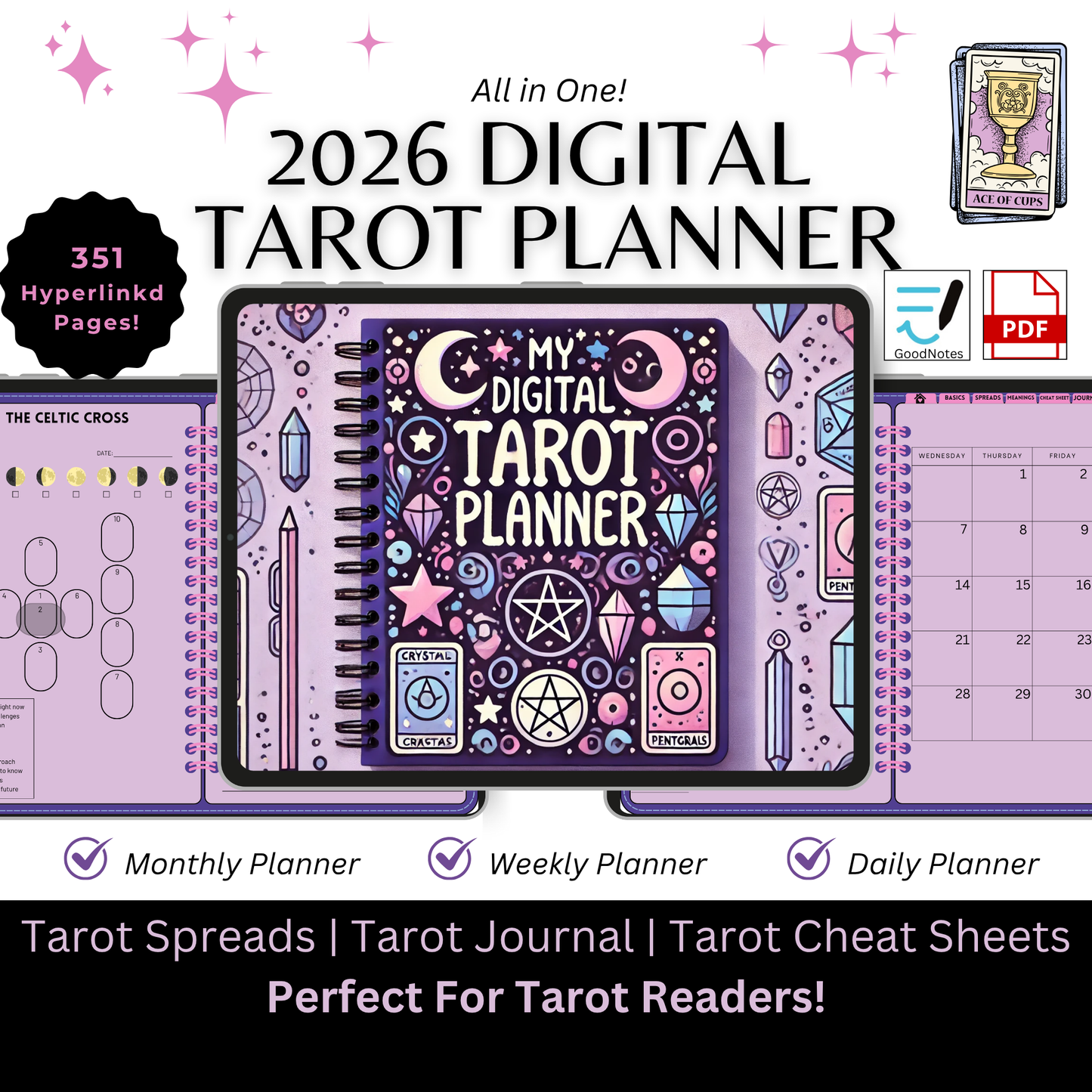 2026 Digital Tarot Journal & Planner - My Digital Tarot Planner