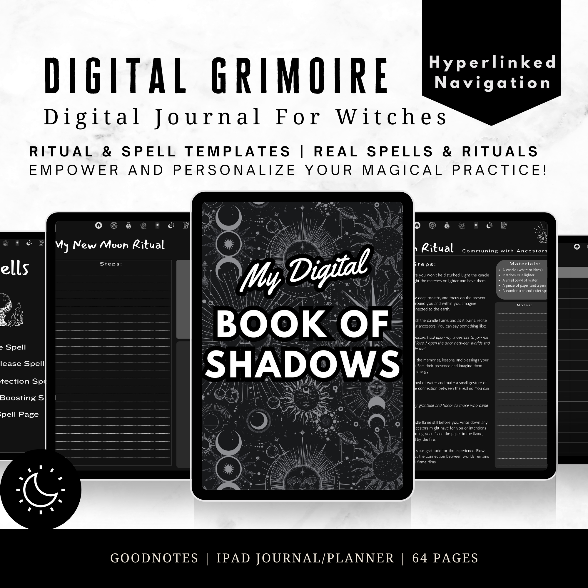 Digital Grimoire Book Of Shadows Witchcraft Journal For Goodnotes Wi Digital Grimoire Book Of Shadows Witchcraft Journal For Goodnotes Wi