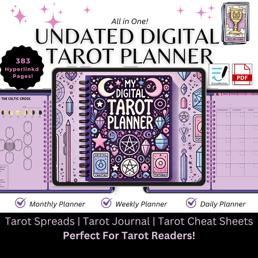 Undated Digital Tarot Planner & Journal - My Digital Tarot Journal
