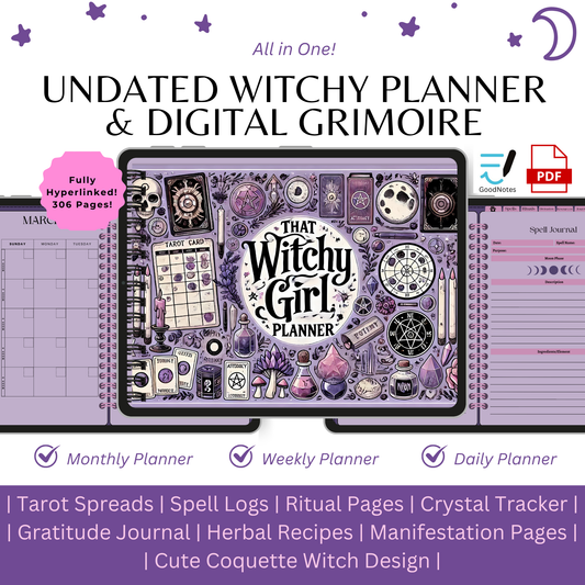 Undated Witchy Planner & Digital Grimoire - That Witchy Girl Planner