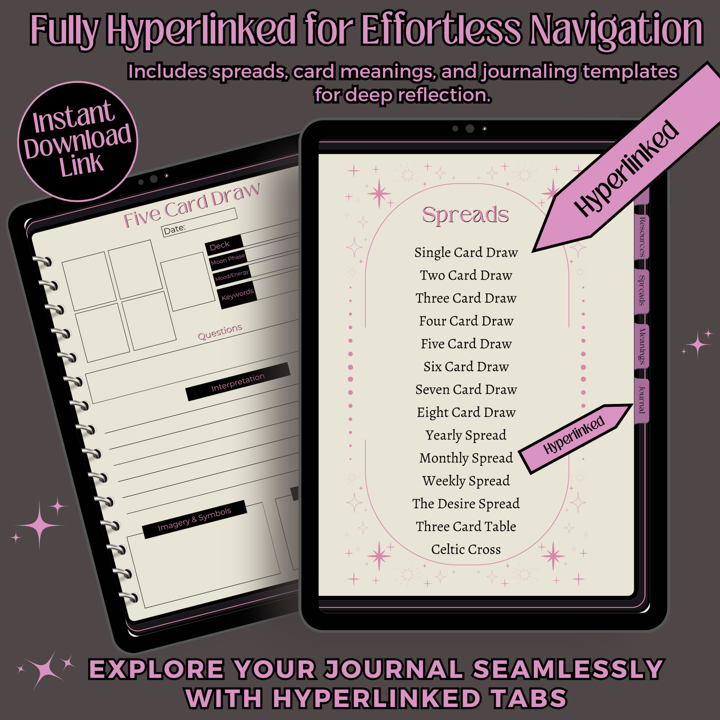 My Digital Tarot Journal - Digital Journal For Goodnotes & Related Apps