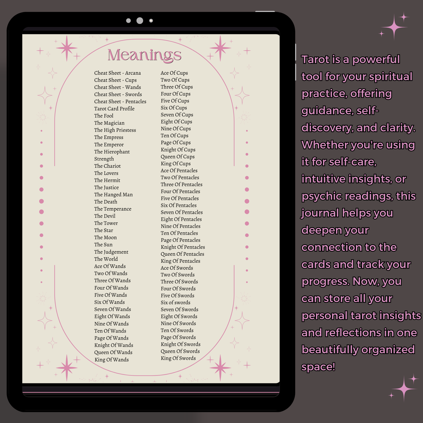 My Digital Tarot Journal - Digital Journal For Goodnotes & Related Apps