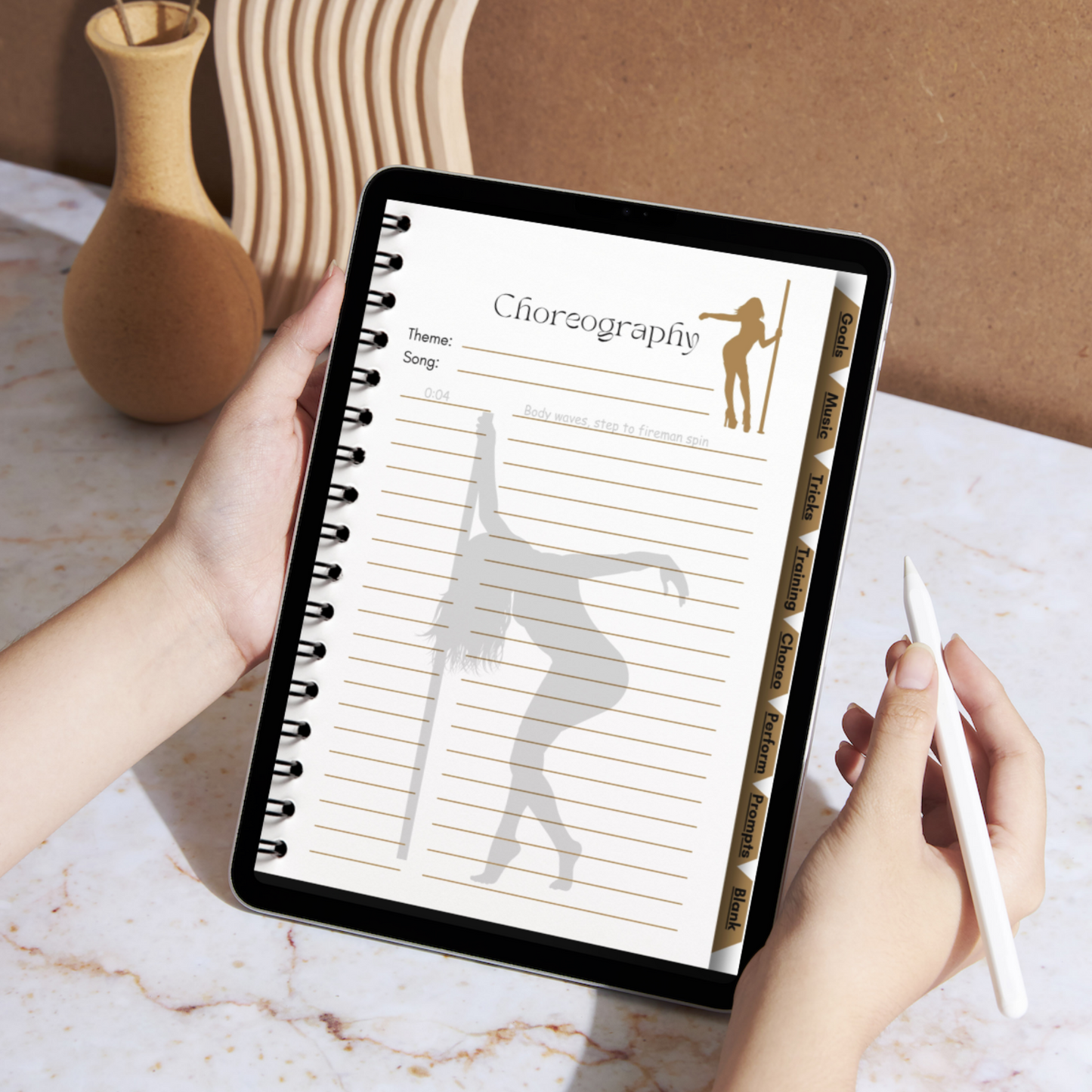 Digital Pole Dance Fitness Journal, Pole Passion: A Journal Planner Of Artistry And Growth, Track Plan Progress