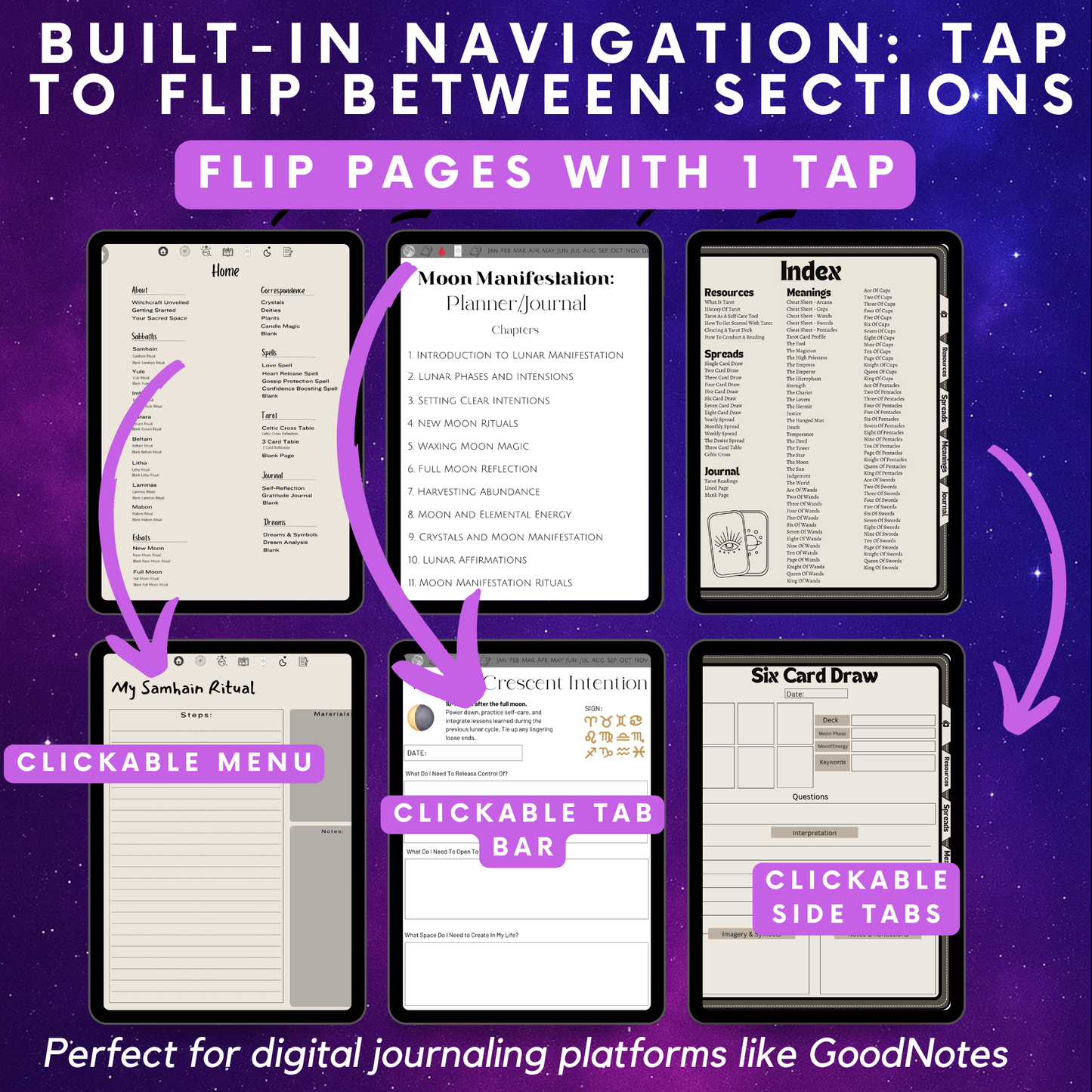 Spiritual PLR Bundle – Done-for-You Hyperlinked Digital Planners, Editable Canva Journals, Tarot, Grimoire, Witchy Templates, Passive Income