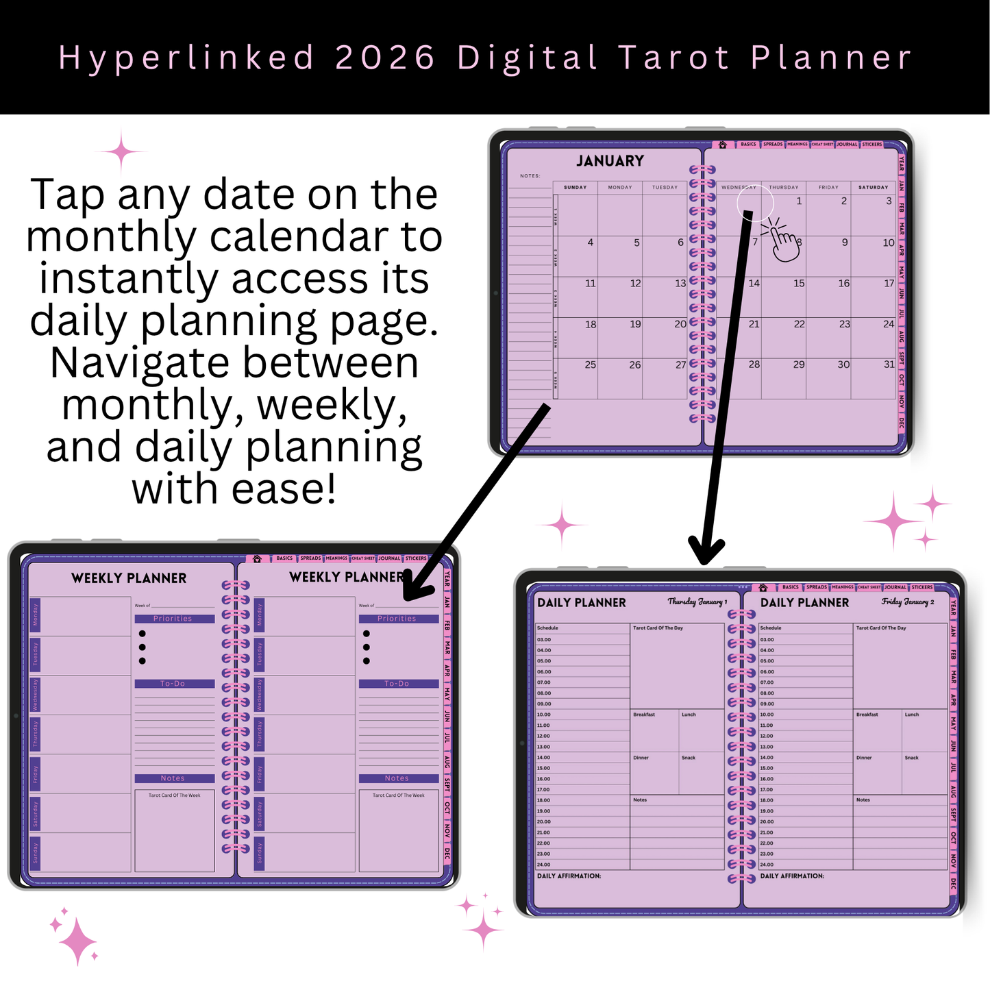 2026 Digital Tarot Journal & Planner - My Digital Tarot Planner