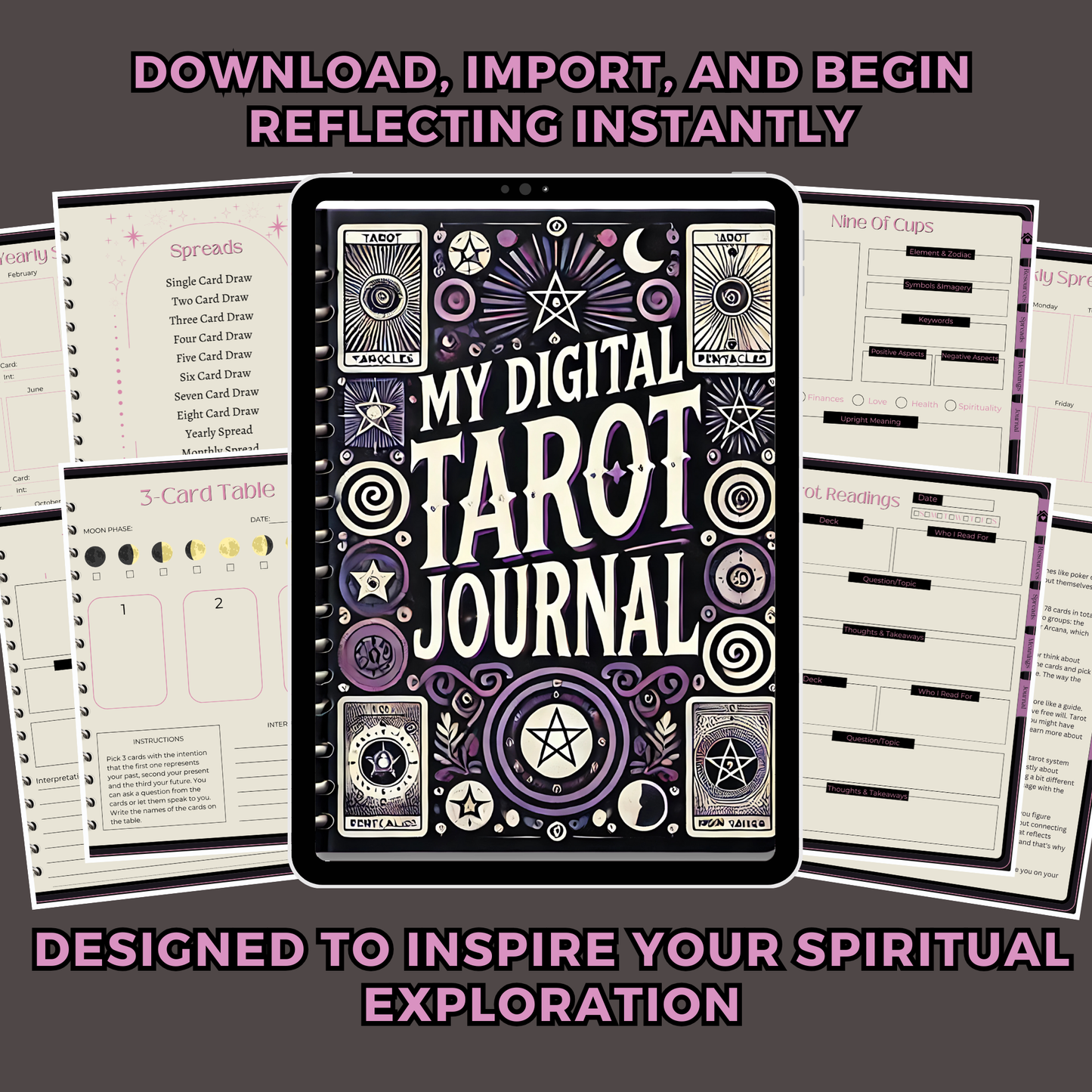 My Digital Tarot Journal - Digital Journal For Goodnotes & Related Apps