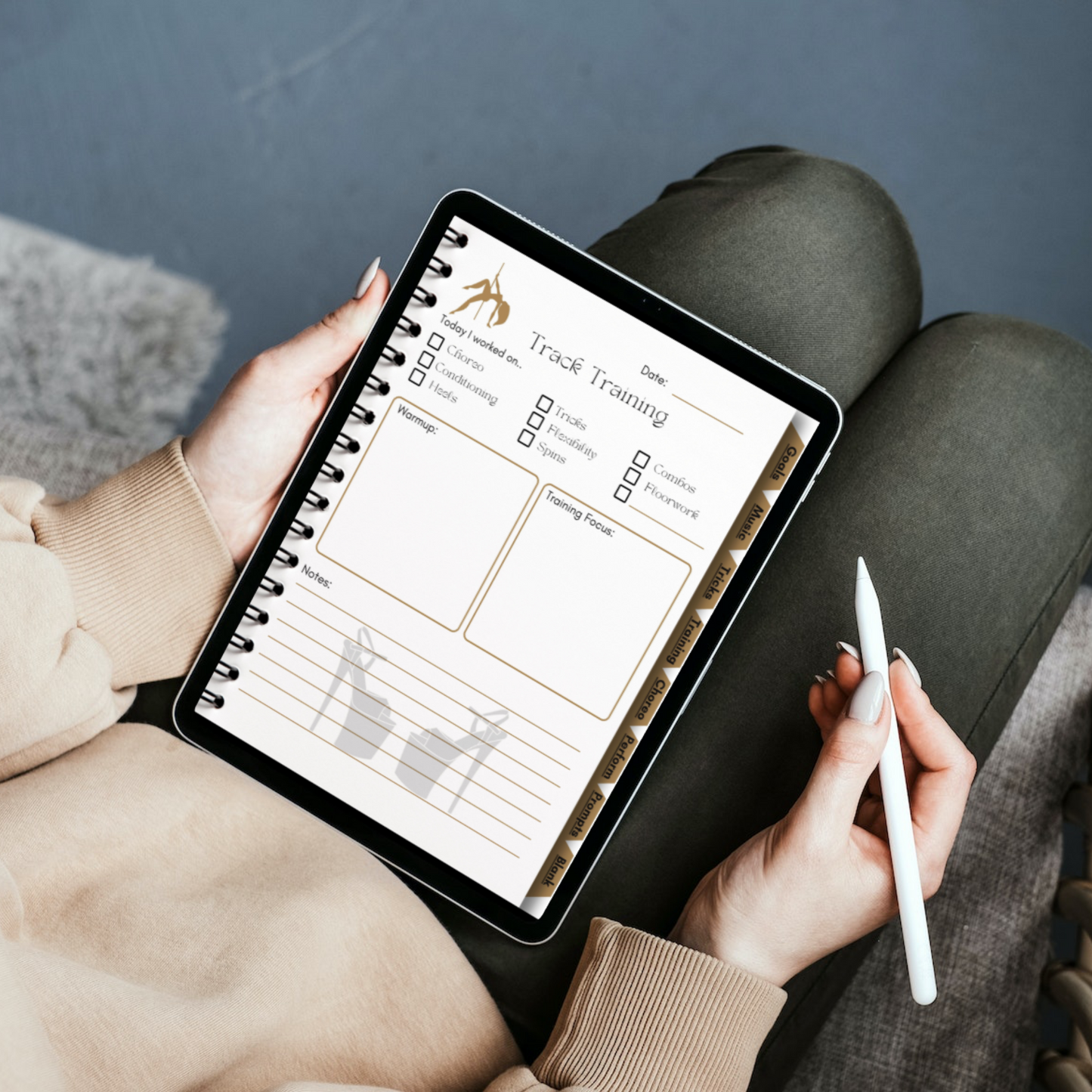 Digital Pole Dance Fitness Journal, Pole Passion: A Journal Planner Of Artistry And Growth, Track Plan Progress