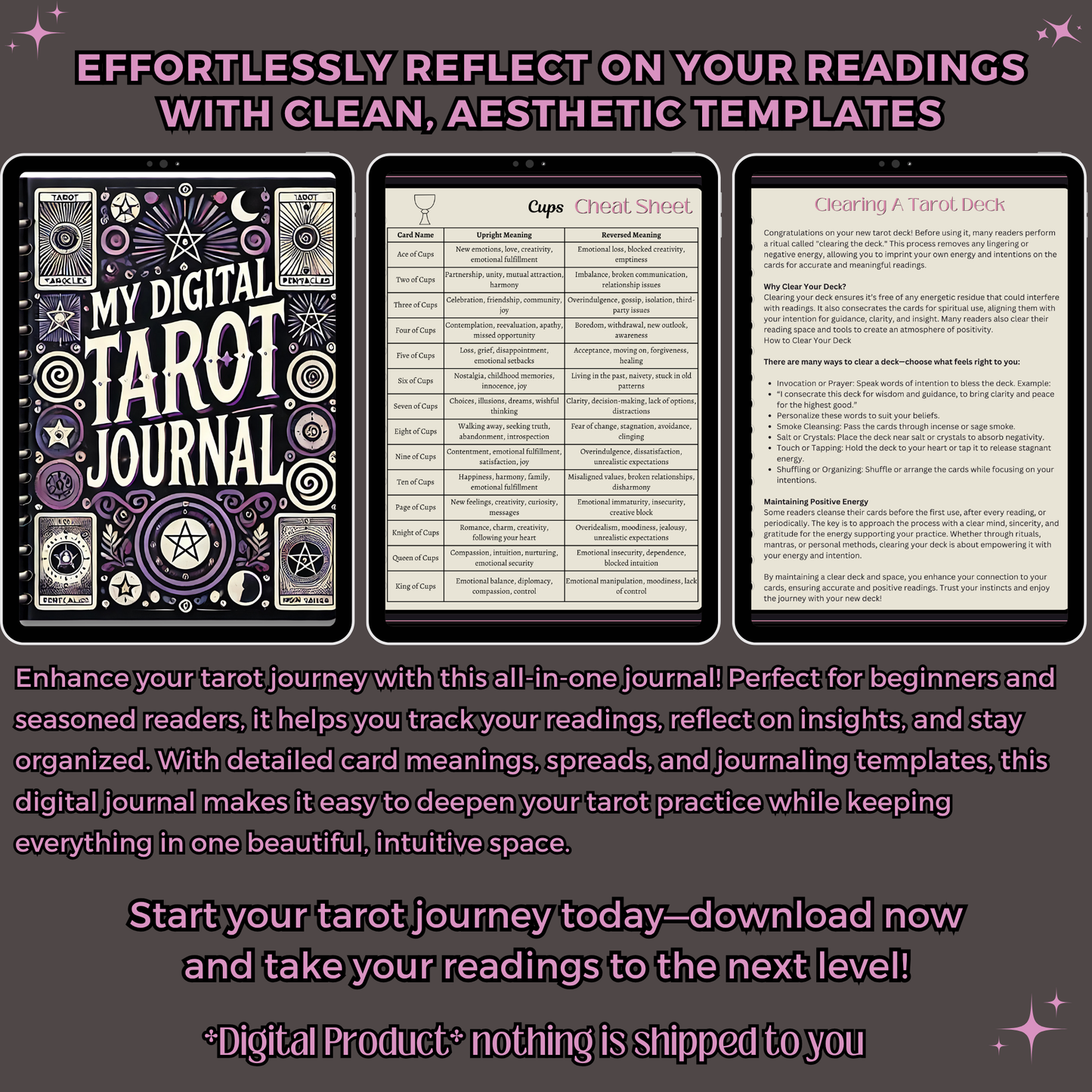 My Digital Tarot Journal - Digital Journal For Goodnotes & Related Apps