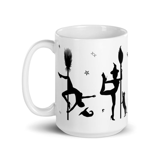 Pole Dancing Witch Coffee Mug Gifts For Dancers Witches Halloween