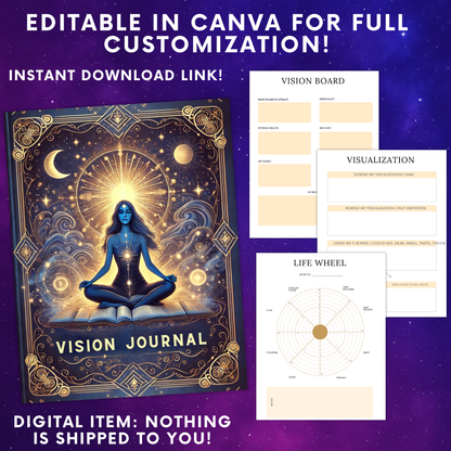Spiritual PLR Bundle – Done-for-You Hyperlinked Digital Planners, Editable Canva Journals, Tarot, Grimoire, Witchy Templates, Passive Income