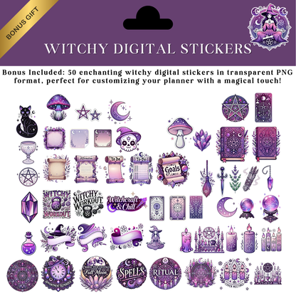 Her Book Of Shadows - Digital Grimoire, Book Of Shadows, Witchcraft Journal for Goodnotes, Witchy Journal, Spells, Moon, Astrology & Tarot Journal, iPad Planner