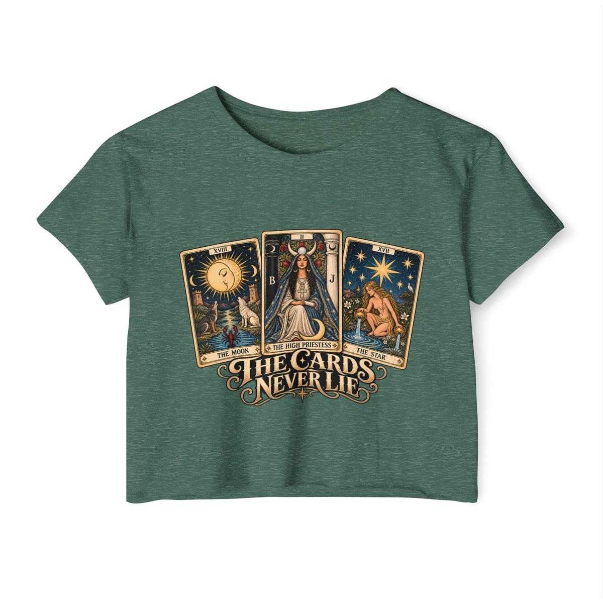The Cards Never Lie Tarot Crop Top | Witchy Festival Top | Tarot Lover Shirt