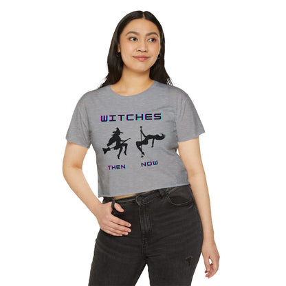 Pole Dancing Witch Crop Top | Funny Pole Dancer Shirt | Witchy Aerial Fitness Tee