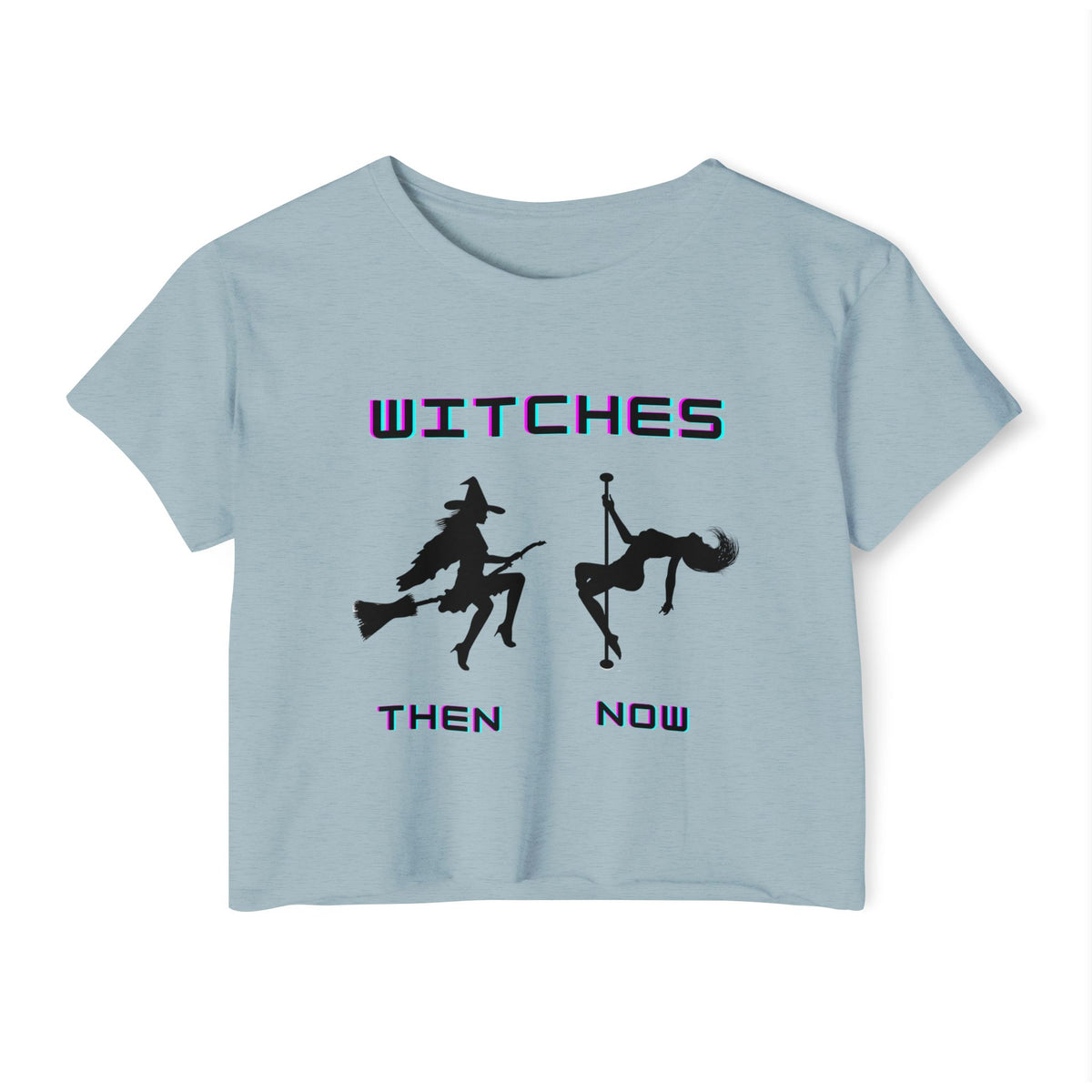 Pole Dancing Witch Crop Top | Funny Pole Dancer Shirt | Witchy Aerial Fitness Tee