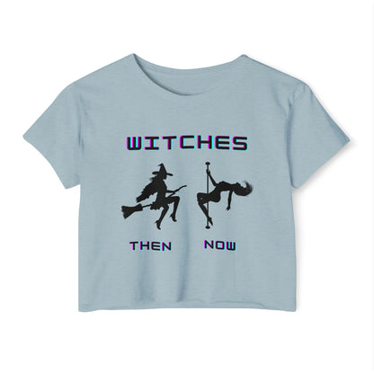 Pole Dancing Witch Crop Top | Funny Pole Dancer Shirt | Witchy Aerial Fitness Tee