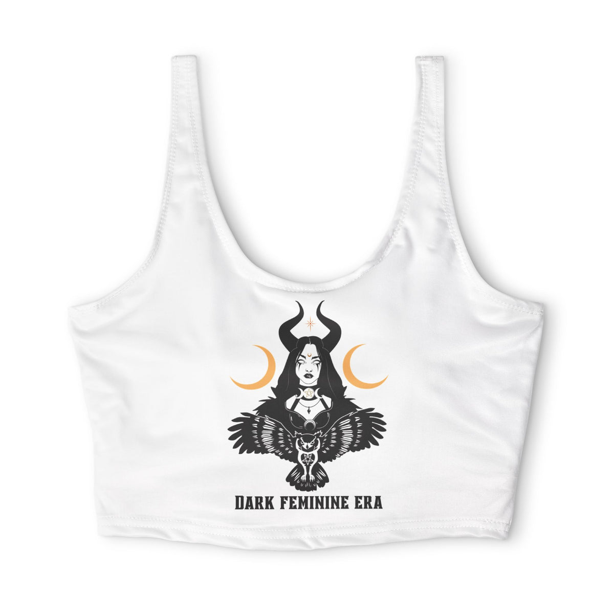 Dark Feminine Era Crop Top | Witchy Pole Dance Top | Gothic Padded Sports Bra