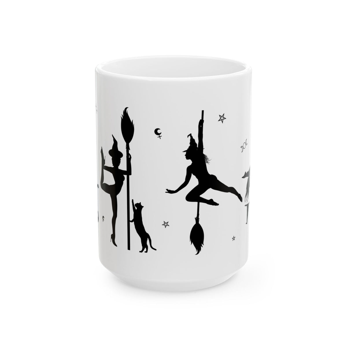 Pole Dancing Witch Mug | Funny Halloween Coffee Mug | Pole Dancer Gift (15oz)