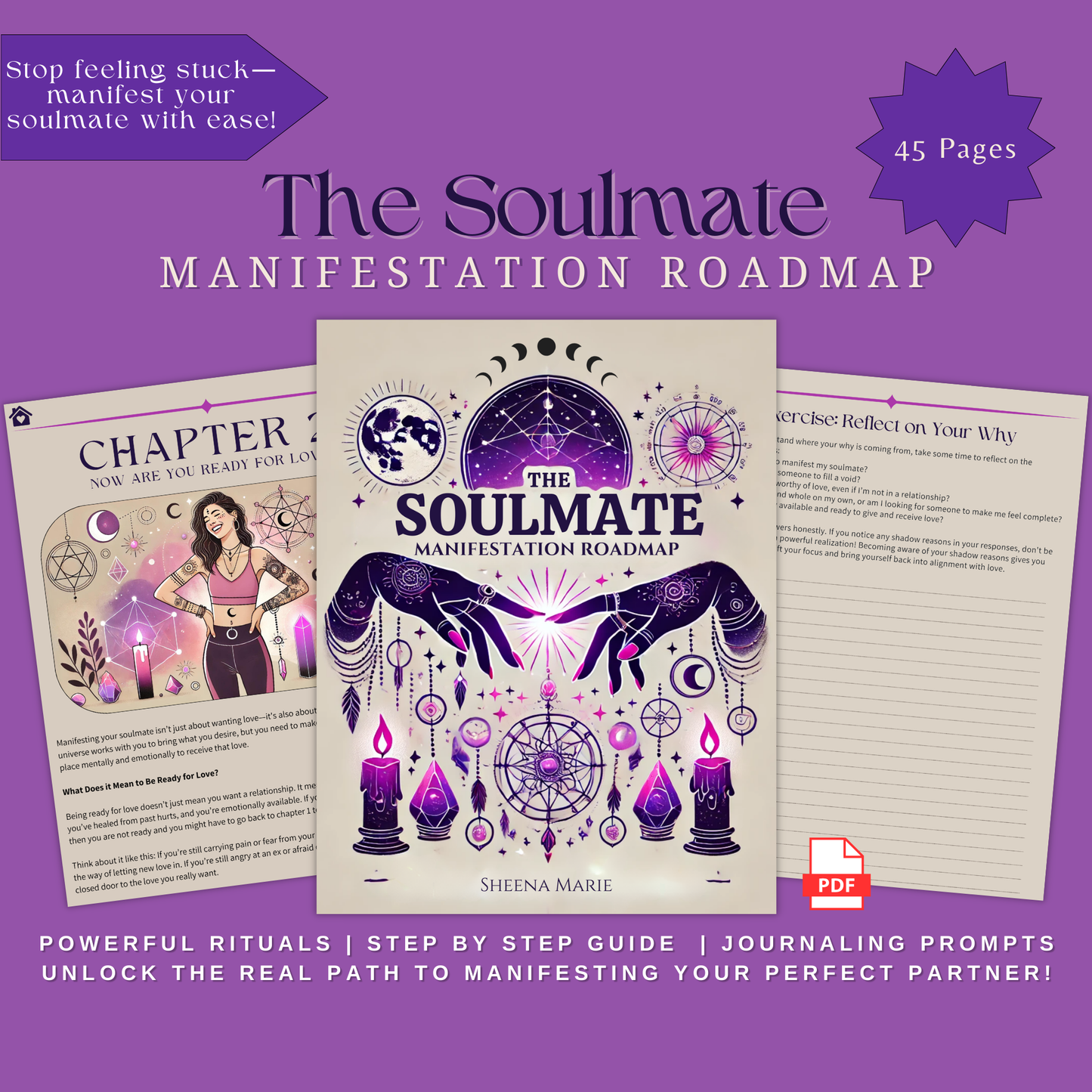 The Soulmate Manifestation Roadmap: A Step-by-Step Spiritual Guide to Attracting True Love. Stop feeling stuck—manifest your soulmate ebook!