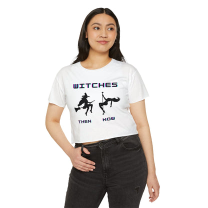 Pole Dancing Witch Crop Top | Funny Pole Dancer Shirt | Witchy Aerial Fitness Tee