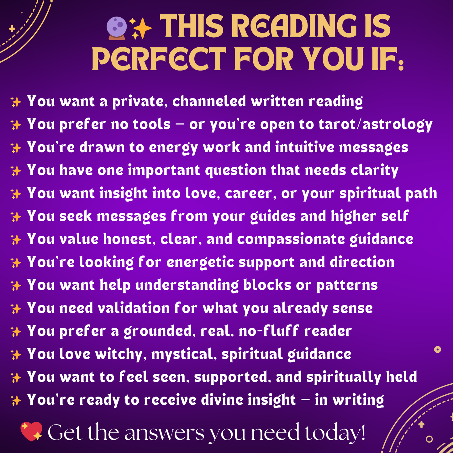 Book A Reading! Ask Anything! 1 Question Reading (PDF Delivery)