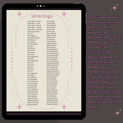My Digital Tarot Journal - Digital Journal For Goodnotes & Related Apps