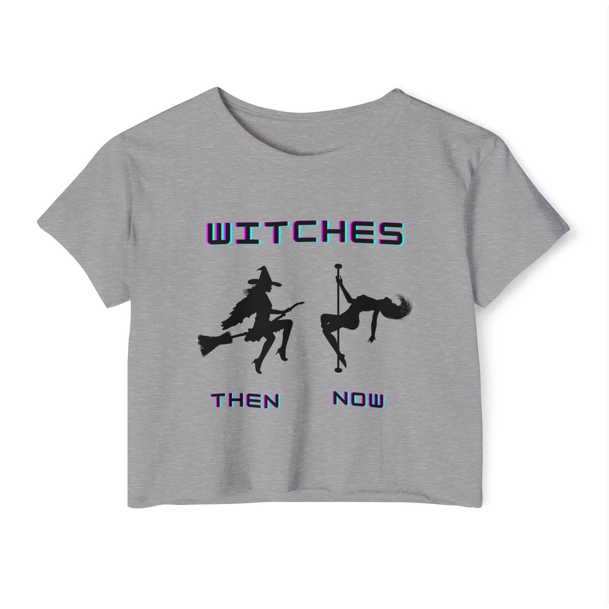 Pole Dancing Witch Crop Top | Funny Pole Dancer Shirt | Witchy Aerial Fitness Tee