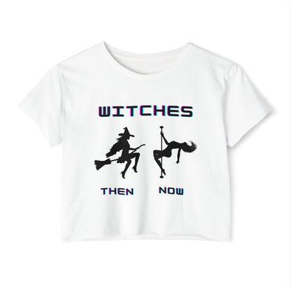 Pole Dancing Witch Crop Top | Funny Pole Dancer Shirt | Witchy Aerial Fitness Tee