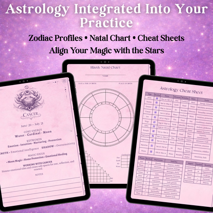 Her Book Of Shadows - Digital Grimoire, Book Of Shadows, Witchcraft Journal for Goodnotes, Witchy Journal, Spells, Moon, Astrology & Tarot Journal, iPad Planner