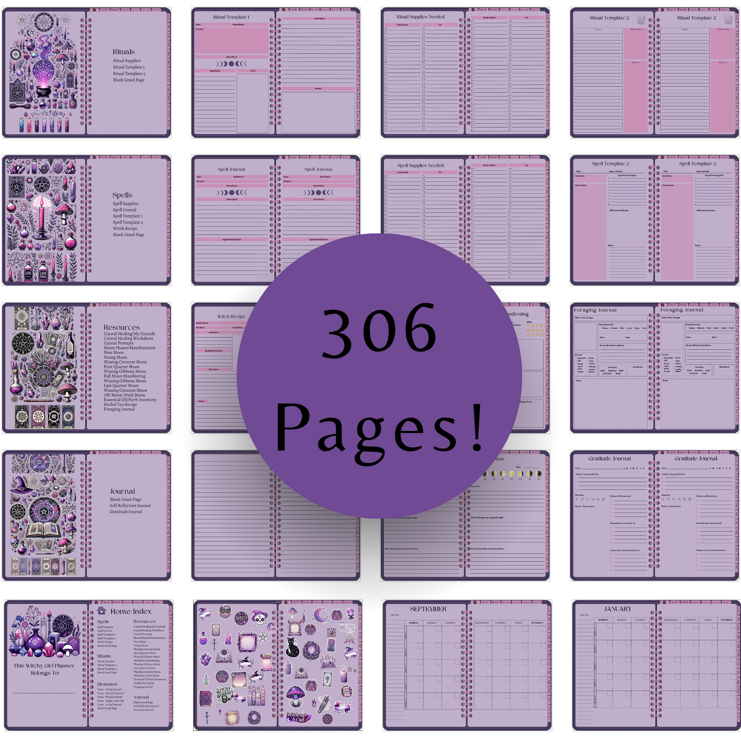 Undated Witchy Planner & Digital Grimoire - That Witchy Girl Planner