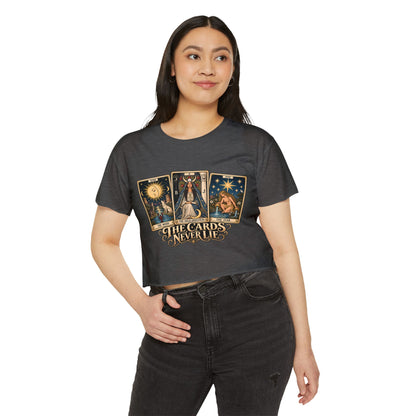 The Cards Never Lie Tarot Crop Top | Witchy Festival Top | Tarot Lover Shirt