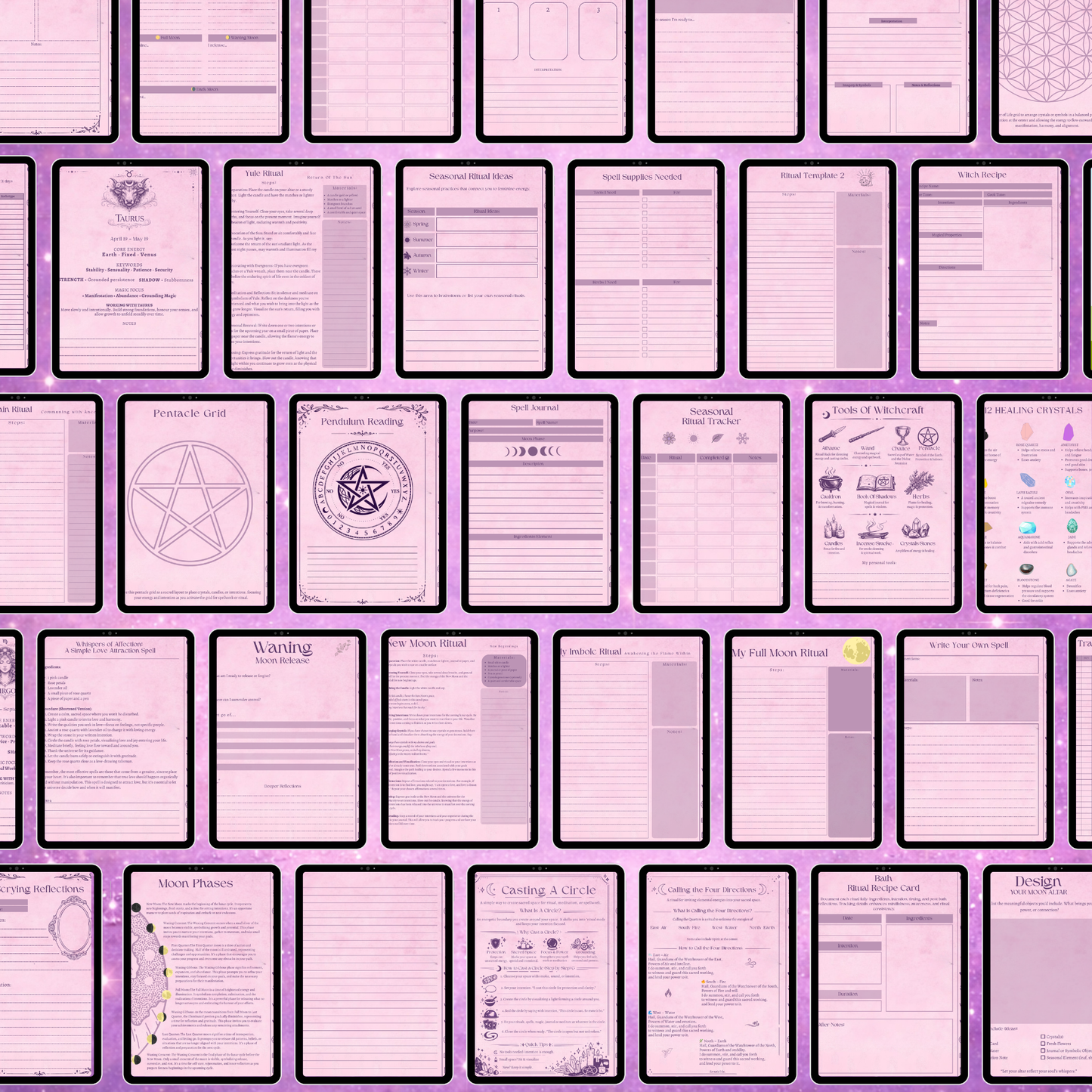 Her Book Of Shadows - Digital Grimoire, Book Of Shadows, Witchcraft Journal for Goodnotes, Witchy Journal, Spells, Moon, Astrology & Tarot Journal, iPad Planner