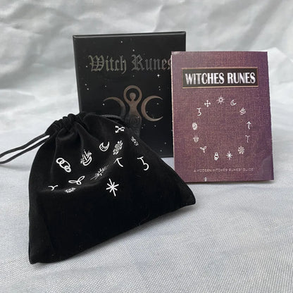 Witch Witchcraft Wood Runes Stone Set Witches Rune Set Board Game Table Game Divination Runestones Tarot Decks