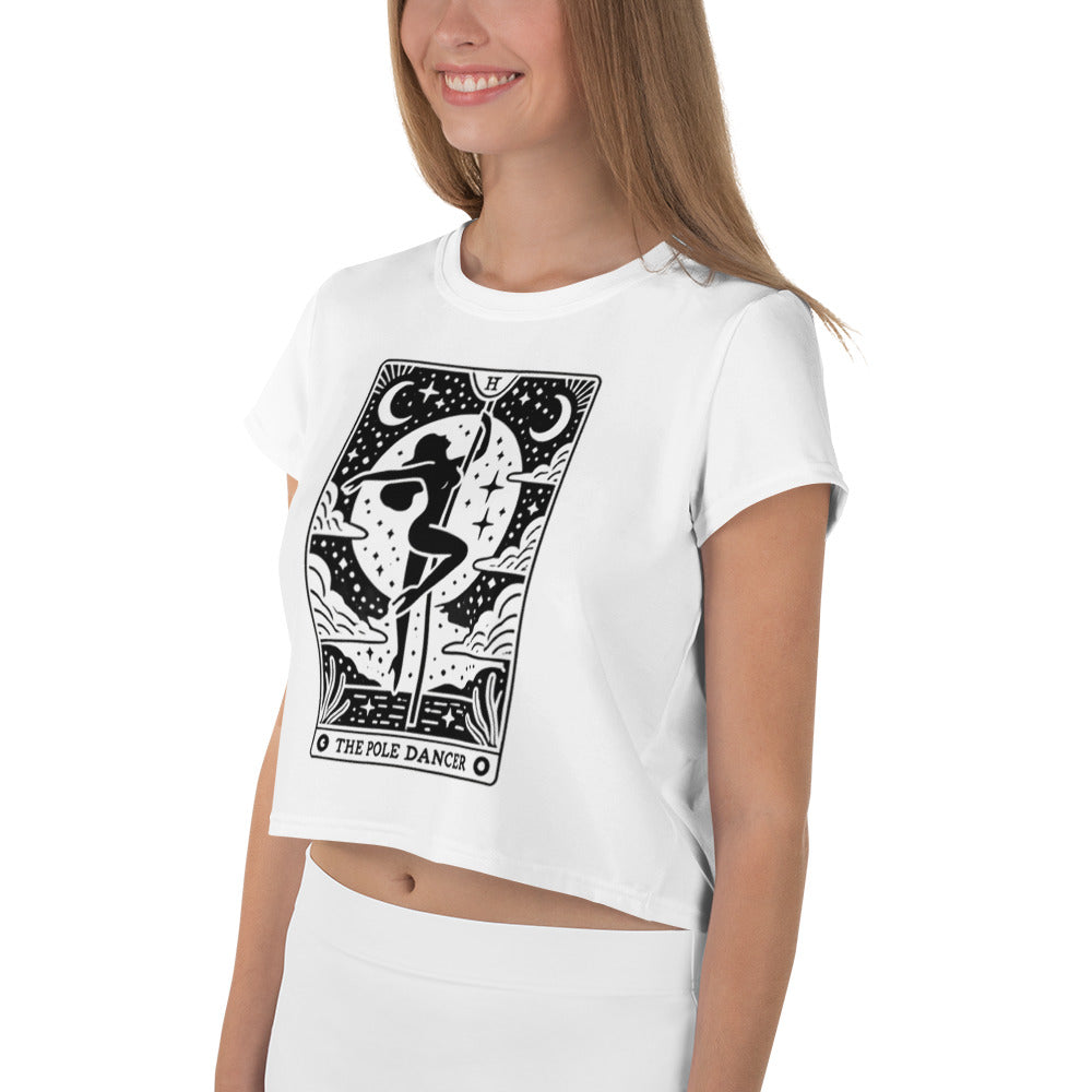 Pole Dancer Tarot Card Crop Top, Gifts For Dancers, Tarot Shirt, Pole Dance Top, Occult Top, Witchy