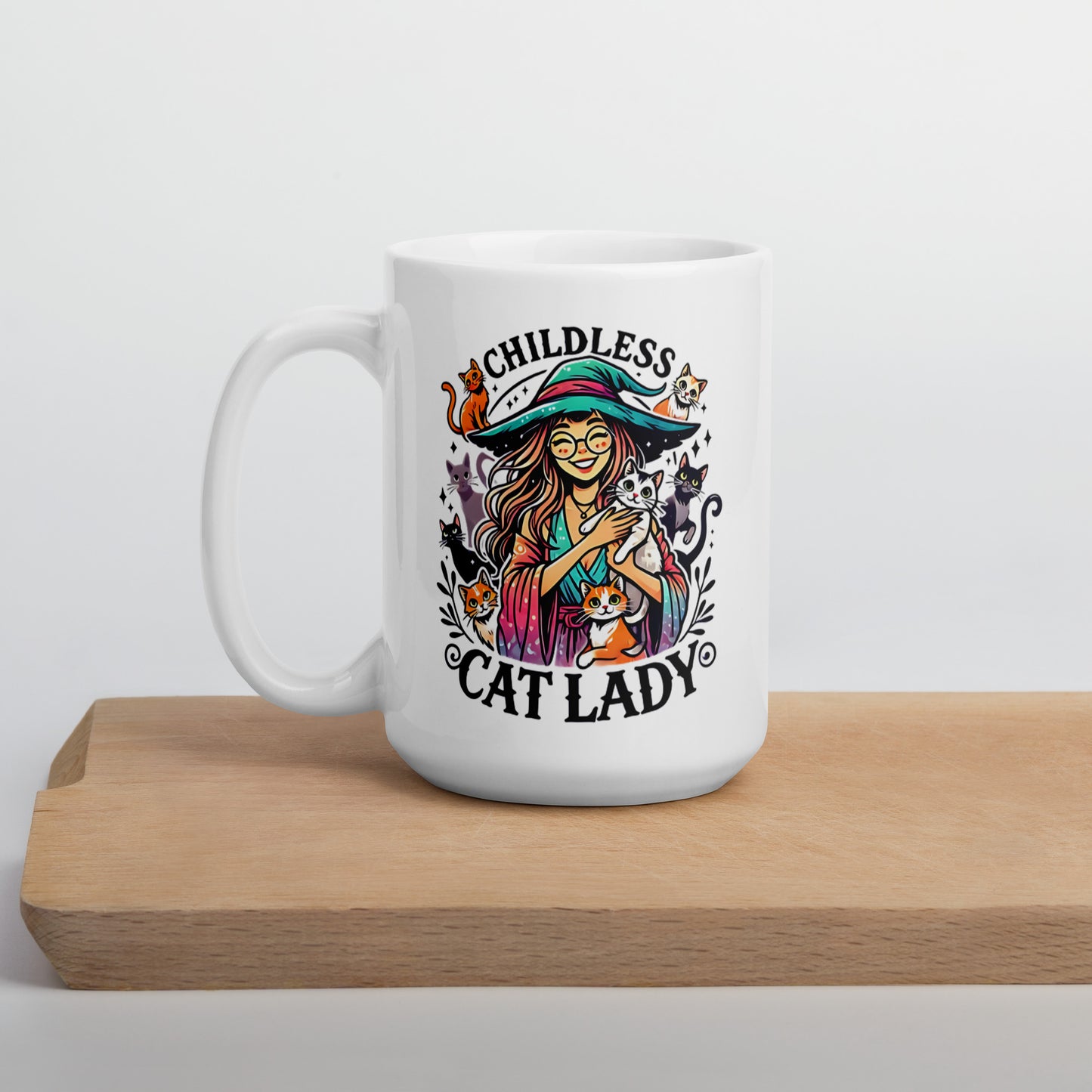 Childless Cat Lady Coffe Mug - Perfect for Cat Lovers, pro-choice, Kamala Harris, child-free women, crazy cat lady Mug 15oz