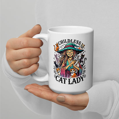 Childless Cat Lady Coffe Mug - Perfect for Cat Lovers, pro-choice, Kamala Harris, child-free women, crazy cat lady Mug 15oz