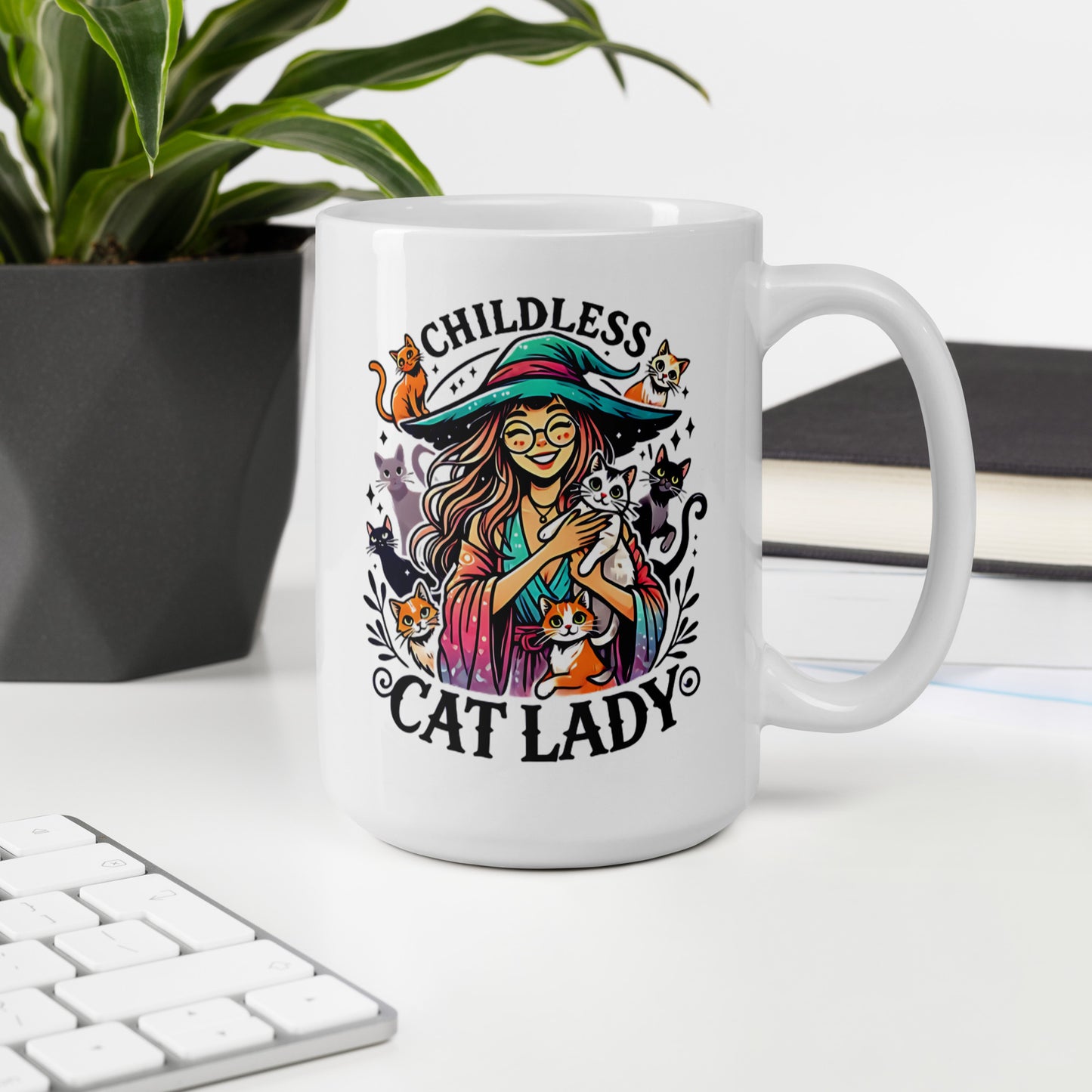 Childless Cat Lady Coffe Mug - Perfect for Cat Lovers, pro-choice, Kamala Harris, child-free women, crazy cat lady Mug 15oz